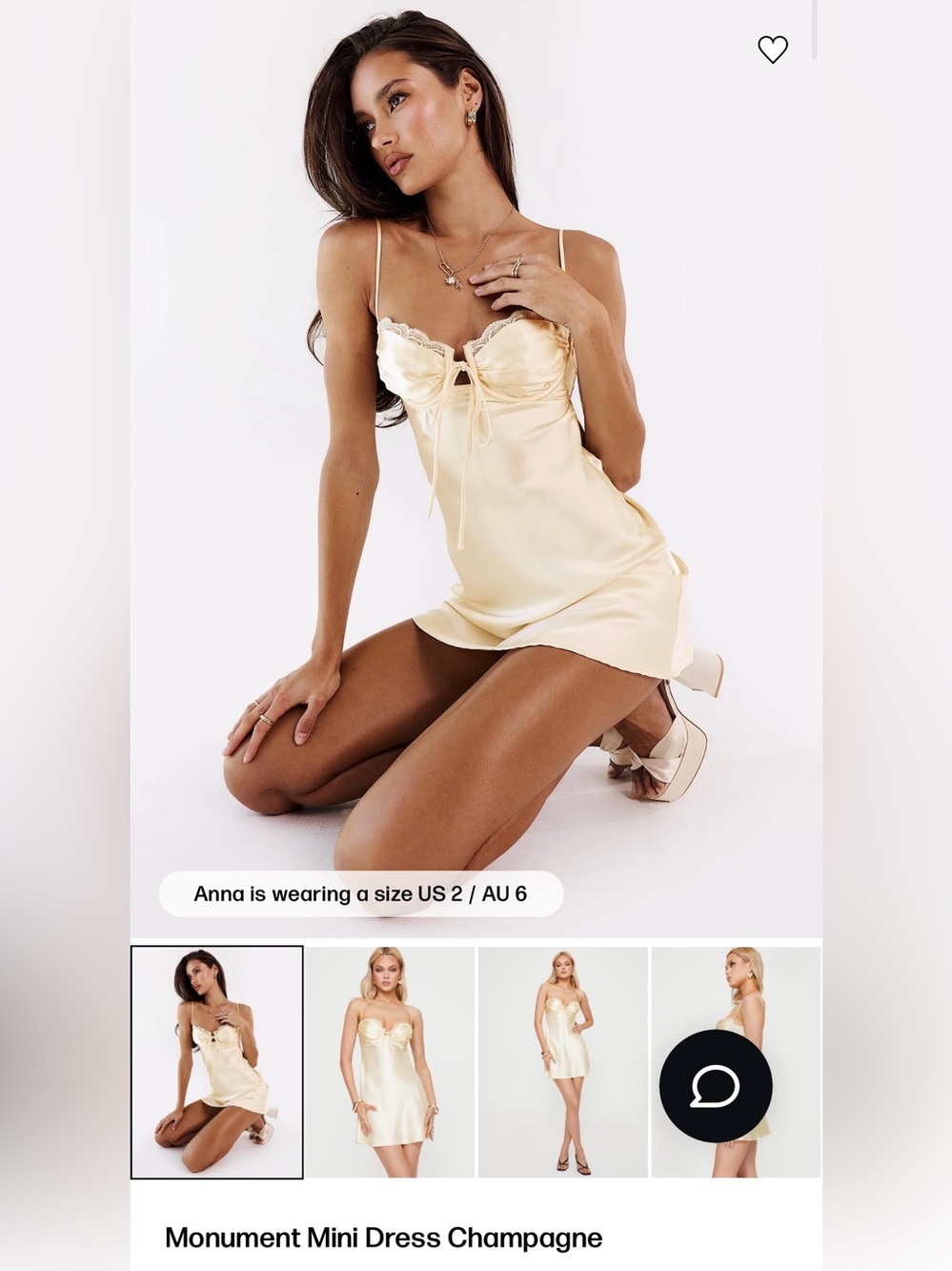 NEW Princess Polly Champagne Satin Lace Bustier Slip Dress, Graduation, Bridal - Picture 6 of 10